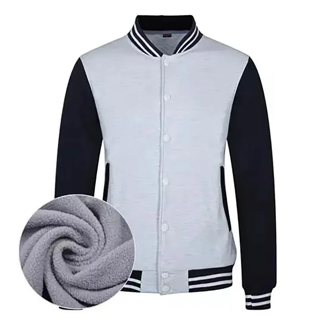 Jaket Varsity kustom mode trendi jaket bisbol bordir handuk mantel longgar jaket Universitas pribadi untuk pria bergaya