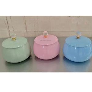 Traditional Metal <b>Candle</b> <b>Jar</b> <b>With</b> Designer <b>Lid</b> Green Color for Home & Christmas Lighting Decor Iron <b>Candle</b> <b>Jar</b> - Product Image 4