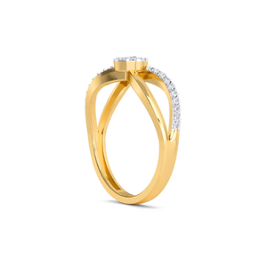 Anillo de Diamante Cultivado en Laboratorio Inspirado en el Infinito para Mujer, Diseño Moderno y Elegante, Regalo de Joyería Ética Perfecto para Ella - Product Image 3