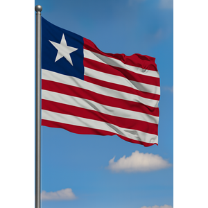 Bandera de Liberia Personalizada para Exteriores, Impresión Digital en Seda, Asta de Aluminio para Exhibición - Product Image 3