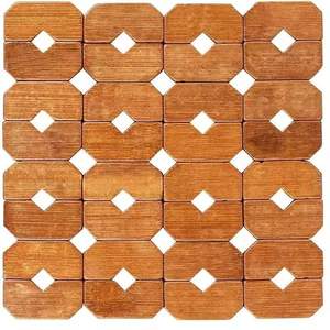 Ensemble de dessous-de-verre en bois durable offrant une qualité de construction durable, idéal pour protéger les tables pendant l'utilisation quotidienne - Product Image 3