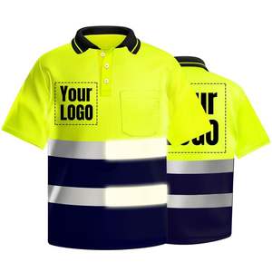 Vêtements de travail d'été haute visibilité avec logo personnalisé, certifiés CE et EN, fabriqués en polyester imperméable, réfléchissants et fluorescents, unisexe - Product Image 5