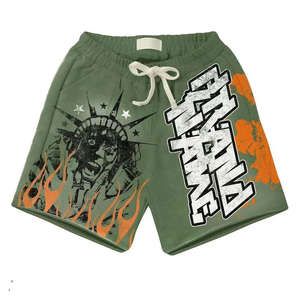 Pantalones cortos gráficos de calidad superior al por mayor, pantalones cortos estampados de espuma 3D con logotipo personalizado y estampado de pantalla Puf para hombre, fabricantes de ropa - Product Image 2