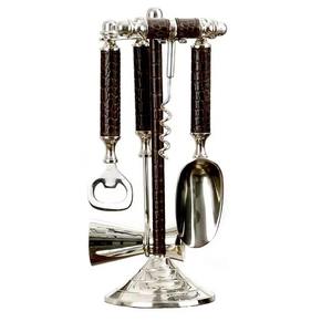 Outils élégants de barre de poignée en bois pour mélanger des accessoires de cocktail de qualité supérieure pour la maison et l'usage professionnel - Product Image 4