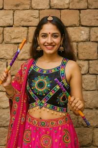 Blusa de moda con colorido trabajo multihilo Real Mirror Work Fancy Back Kodi Latkan-Tejido tejido para bodas - Product Image 3