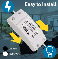 Module de commande à distance intelligent WiFi sans fil pour maison connectée, mini disjoncteur intelligent 10A AC100-240V
