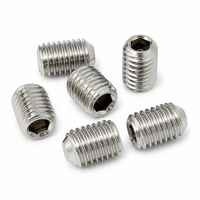 Vis sans tête hexagonale Allen à pointe plate, en acier OEM, métrique M8, vis de réglage à tête hexagonale, finition noire