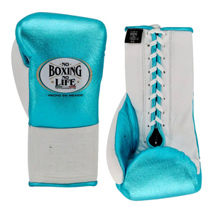 Handmade No Boxing No Life Boxing <b>Gloves</b> Metallic Blue Original Cowhide Leather Professional Boxing <b>Gloves</b> For Adults Training - Product Image 1