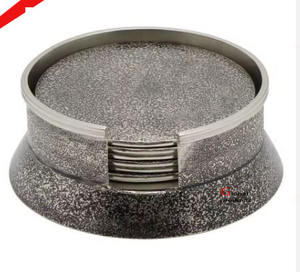 Sous-verre en acier inoxydable noir de style classique 2025 pour la maison, l'hôtel, le restaurant et le bar - Product Image 1