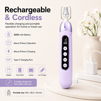 Machine à ongles électrique rechargeable OEM 4500 tr/min 2000 mAh sans fil, lime électrique 10 vitesses, affichage LED Type C, autonomie 3 heures