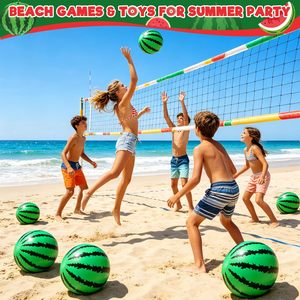 Pelota de Playa Inflable con Forma de Sandía, Mini Juguete para Piscina, Decoración para Fiestas de Verano con Temática de Frutas para Niños - Product Image 4