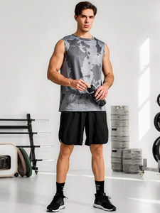 Débardeurs Muscle Fit sans manches 100% coton avec logo personnalisé pour hommes, débardeur imprimé par sublimation, sans manches, pour l'entraînement, prix d'usine - Product Image 3