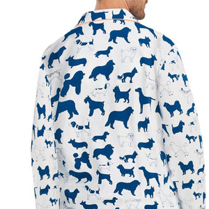 Pijama de Seda 100% para Hombre, Personalizado al por Mayor, Satinado, Transpirable, de Secado Rápido, Manga Larga, Dos Piezas, Sólido, Cómodo y Sexy - Product Image 2