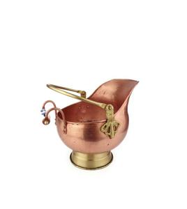 Seau à charbon en cuivre élégant avec un attrait vintage et une finition brunie maintenant disponible comme nouvelle arrivée pour les amateurs de décoration intérieure - Product Image 4