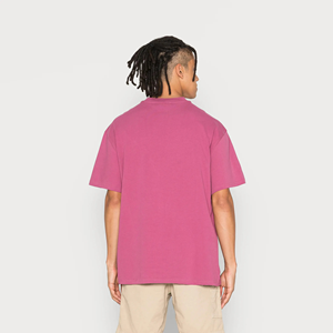 T-shirt à col rond et épaules tombantes pour hommes de haute qualité Stock 100% T-shirt blanc en coton peigné - Product Image 5