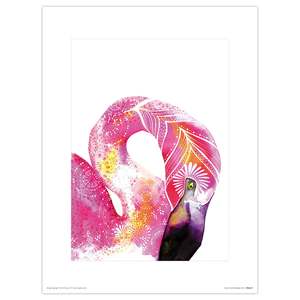 Impression artistique bohème tropical flamant rose de Sofie Rolfsdotter, design en papier amovible - Product Image 1