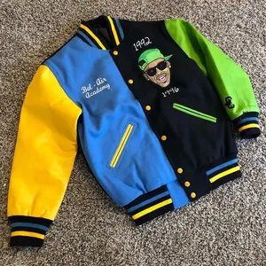 แจ็กเก็ตเบสบอลแบบเลตเตอร์แมนสำหรับผู้ใหญ่และวัยรุ่นแจ็กเก็ตทีมบางสีใหม่ - Product Image 6