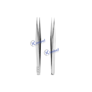 Pinces à épiler pour extensions de cils en acier japonais à pointe en fibre avec logo personnalisé, fines, droites, pour volume - Product Image 2