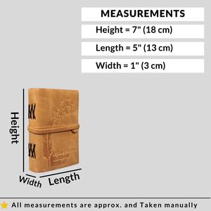 Journal en cuir véritable A3 marron Journal intime gaufré fait à la main Feuilles d'oiseau cousues Pages imprimées Reliure spirale Fermeture à sangle Cahier - Product Image 5