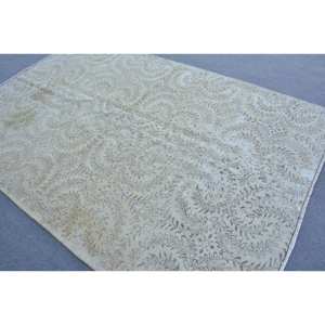 Clásico Beige Marrón 5,9X9,1 pies Vintage alfombra turca lana Imitación Piel de conejo látex Patchwork Rectangular mesa auxiliar nueva llegada - Product Image 4