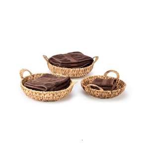 King Craft Viet Woven Tray asket <b>Rectangular</b> Straw Water Hyacinth <b>Storage</b> <b>Basket</b> Wicker Box Made in Vietnam - Product Image 3