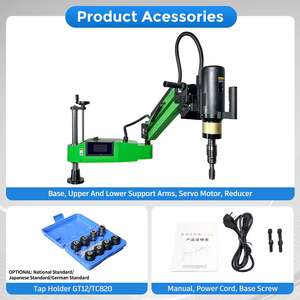 เครื่องต๊าปเกลียวไฟฟ้าความแม่นยำสูงสำหรับเหล็ก ขนาด M6-M36 ความยาวแขนต๊าป 1200 มม. และหัวจับแบบ ANSI 9 นิ้ว พร้อมแขนหมุนได้ 360 องศา - Product Image 2