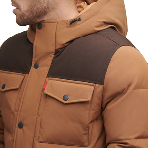 Chaqueta Acolchada Cortavientos Transpirable de Talla Grande para Hombre, Estilo Urbano, Color Personalizado, Informal de Otoño, Tejida - Product Image 6