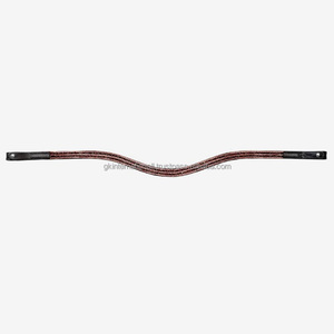 BANDA DE CUERO PARA CEJAS DE CABALLO MEJOR VENDEDOR LUJO A LA MODA CON CUERO DE ALTA CALIDAD Y CADENA DE CHAPA DE CRISTAL TRANSPARENTE DE 5 FILAS - Product Image 2