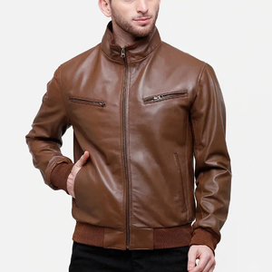 Chaqueta de Cuero para Hombre con Cremallera Completa, Estilo Motociclista, Invierno, Venta al Por Mayor - Product Image 4