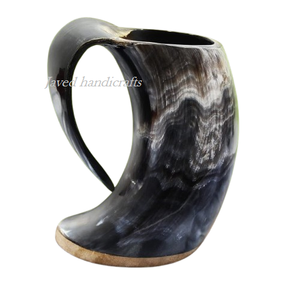 Taza de cuerno de buey de lujo, empuñadura de estilo náutico, nuevo diseño del mejor fabricante para cerveza, café, beber, pulido, venta al por mayor - Product Image 5