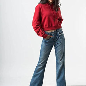 Sudadera Corta con Capucha para Mujer, 100% Algodón, Transpirable, con Logotipo Personalizado OEM, Cuello con Capucha y Logotipo Frontal para Invierno - Product Image 4