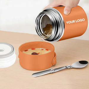 Barattolo per alimenti con Logo personalizzato contenitore <span class=keywords><strong>Thermos</strong></span> in acciaio inossidabile contenitore contenitore caldo per la conservazione degli alimenti 1,1l flaconi per alimenti con cucchiaio - Product Image 1
