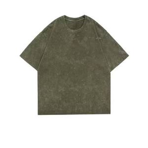 Camiseta de lavado ácido Vintage para hombre 100% algodón patrón de peso pesado estampado Ringer-tamaño adulto - Product Image 2