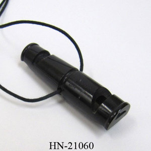 นกหวีดรูปเขาควายสีดำพร้อมสายคล้องหนังสำหรับฝึกสุนัขและกีฬา - Product Image 4