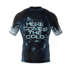 ชุดป้องกันผดผื่น MMA แบบระเหิดผ้าสแปนเด็กซ์พิมพ์ลายดิจิตอลชุดป้องกันผื่นคันแขนสั้น - Product Image 2