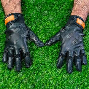 Gants à manchette courte de couleur noire personnalisés en usine Gants de frappe de softball et de baseball confortables et durables - Product Image 5