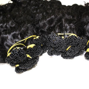 Vente en Gros 4A 4B 4C itip Extensions de Cheveux Humains Crépus Bouclés Cheveux Bruts Micro lien I Tip Extensions de Cheveux Bouclés Pour Femmes Noires - Product Image 4