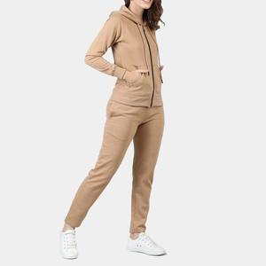 Conjunto Deportivo 2 en 1 para Mujer, Sudadera con Capucha y Pantalones Jogger, 100% Algodón Transpirable de Alta Calidad, con Cierre, para Invierno - Product Image 1