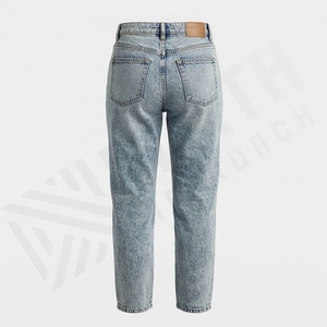 Jeans en denim décontractés à taille haute, extensibles, respirants, écologiques, de qualité supérieure, mode féminine, streetwear, pantalons pour femmes - Product Image 2