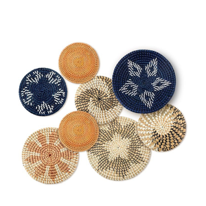 Vietnam gros bohème jonc de mer décoration murale panier ensemble ferme Boho mur cintre Accent jonc de mer suspendus décoration murale - Product Image 2