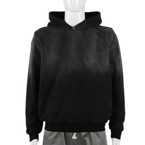 Wholesale Price Low MOQ Acid Washed Hoodie French Terry Cotton Vintage Distressed Acid Wash <b>Pullover</b> Hoodie for <b>Men</b> - Product Image 4