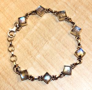 Unisex 925 Silver Wedding Party Anniversary Gift <b>Bracelet</b> Bohemia Style Labradorite Religious <b>Inspired</b> Buddhism Fashion Bangle - Product Image 6