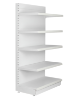 Système d'étagères métalliques autoportantes robustes à panneaux arrière modulaires, revêtement poudré, pour 7 magasins de détail
