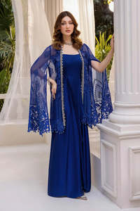 Robe Anarkali Lehenga Choli en Chiffon Brodé de Qualité Supérieure avec Ornements Faits Main, Tenue de Soirée Ethnique Infroissable pour Femme - Product Image 3