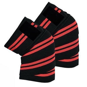 Bas quantité minimale de commande néoprène élastique 2 mètres Powerlifting genouillères enveloppes de Compression Protection professionnelle fermeture à cordon pour - Product Image 2