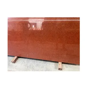印度供应商提供的优质天然石材Lakha红色花岗岩平板，适用于家庭和酒店应用