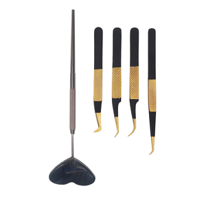 Ensemble de miroirs pour extensions de cils en acier inoxydable de haute qualité en forme de cœur, logo personnalisé, pinces antistatiques pour les professionnels de la beauté - Product Image 6