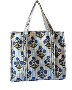 Sac fourre-tout en coton matelassé réutilisable et durable ATITHI ART avec fermeture à glissière, longue poignée d'épaule, sac de shopping en tissu écologique - Product Image 1