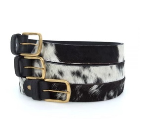 Cinturón de cuero genuino de vaca Vintage de lujo para hombres y mujeres aleación ajustable para hebilla talla única estilo informal - Product Image 1