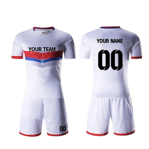 ออกแบบชื่อทีม เลขทีม พิมพ์ลายเสื้อฟุตบอล ผ้าโพลีเอสเตอร์ 100% ชุดฝึกซ้อมน้ำหนักเบา สีไล่ระดับ - Product Image 6